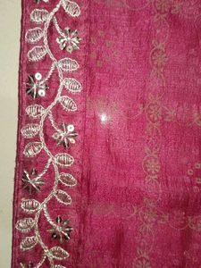 Elegant Embroidered Silk Saree