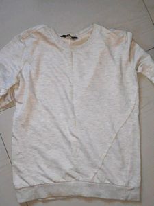 White Simple Embroidery Top