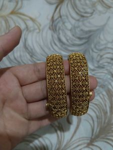 Elegant Gold Plated Bangles Set