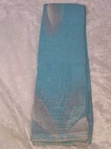 Elegant Blue Saree without blouse