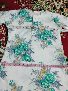 Floral Print Kurta paint for girls
