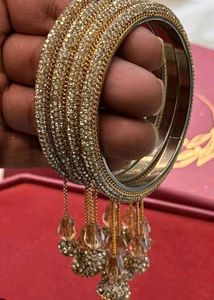 Designer Bangles with Hanging Beads