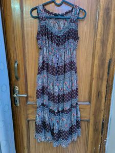 Semi Sheer Paisley Printed Dress 🐗