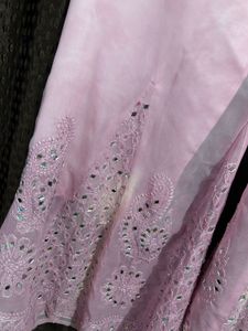 Pink Chikankari Kurta