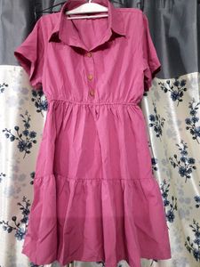 🔥SALE🔥Flared Pink Casual Mini Dress