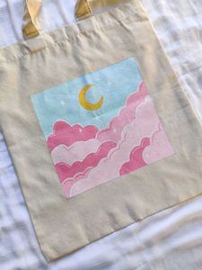 Cute Moon &amp; Clouds Tote Bag🌜💖✨