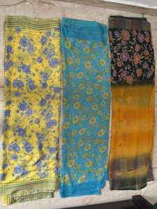 Vibrant Floral Sarees (yellow sold)