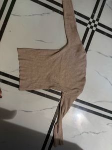 Striped &amp; Beige Knit Tops