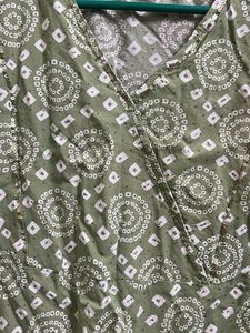 Stylish Green Printed Kurta