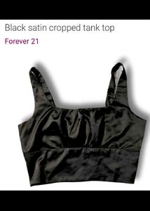 Sleek Black Ruched Crop Top