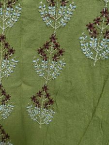 Olive Green Embroidered Kurta