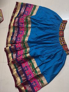 Blue Embroidered Skirt