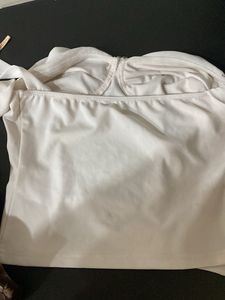 Chic White Corset Top with Tie Straps