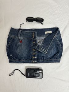 Y2k Micro Mini Denim Skirt