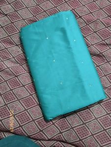 turquoise blue Banarasi silk saree