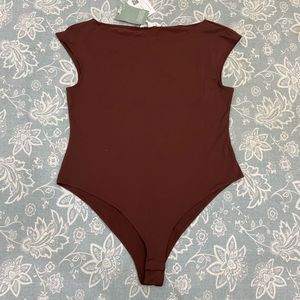 H&amp;M Brown Cap Sleeve Bodysuit