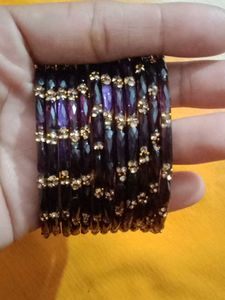Set of Sparkly Purple Bangles(12)
