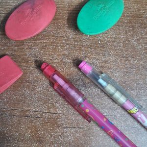 Mechanical Pencils &amp; Erasers Set
