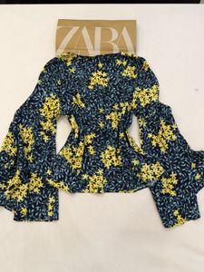 Zara Floral Print Blouse