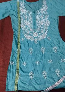 Beautiful Blue Chikankari Kurta