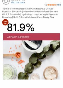 Plant Based Natural Hydrating Lipstick 💄