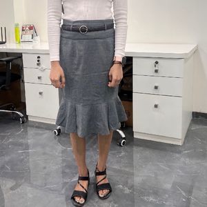Mark &amp; Spencer Grey Formal Pencil Skirt