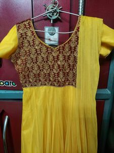 Yellow Heavy Anarkali