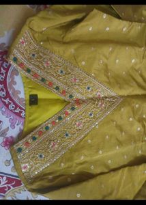 Mustard elegant kurta set
