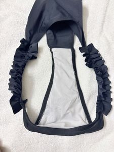 Black Bikini Bottom with Ruffles