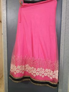 Vibrant Pink Lehenga Skirt
