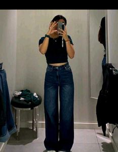 Dark Wash Wide Leg Jeans