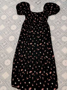 Black Floral Maxi Dress
