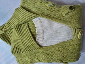 Green Wool Readymade Sweater