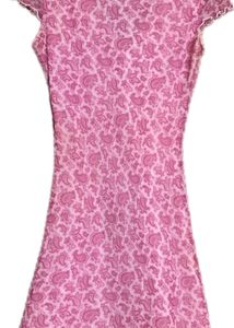 Pink Paisley Print Mini Dress