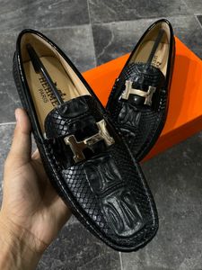 Men’s Hermes Croco Leather Top Quality Loafer