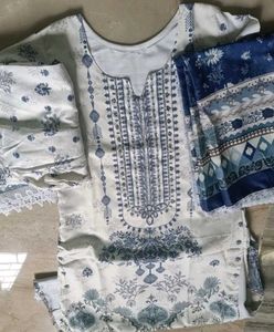 Art Silk Kurti Set (3-Piece)