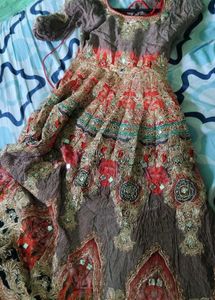 Embroidered gown