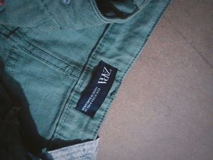 ZARA Women's Green Denim Midi Skirt