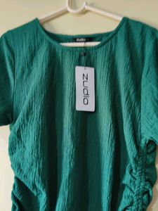 Emerald Green Casual Top Zudio XL size