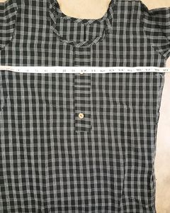 Black Check Print Kurti
