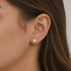 real Pearl Stud Earrings