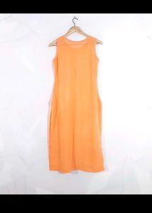 Sleeveless Orange Kurta