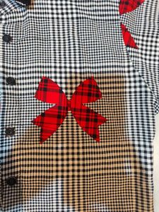 Chic Plaid Bow Print vintage y2k Shirt