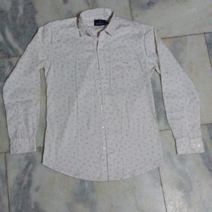 Men's Small Print Button-Up Shirt