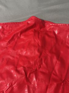 Red Wet Look Mini Dress