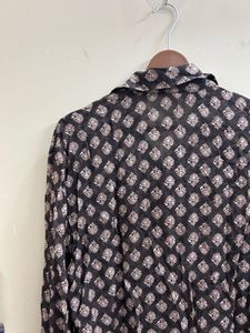 Stylish Printed Black Shirt size:M(Brand new )