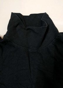 Classic Black Turtleneck Long Sleeve Tee