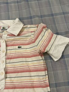 Striped Lacoste Polo Shirt