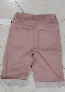 Above knee length shorts, misty rose, for girls