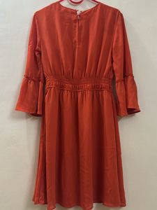 H&amp;M Chic Coral Bell Sleeve Dress